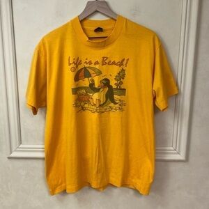 80’s Vintage Screen Stars Life is a Beach Single Stit Tee size XL